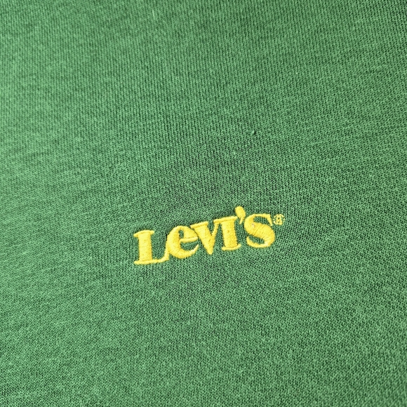 Levi’s Relaxed Fit 1/4 Zip Pouch Sweatshirt Collard Green XXL Unisex Gorpcore - Picture 4 of 11